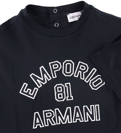 Emporio Armani T-shirt - Navy m. Hvid Emporio Armani T-shirt - Navy m. Hvid