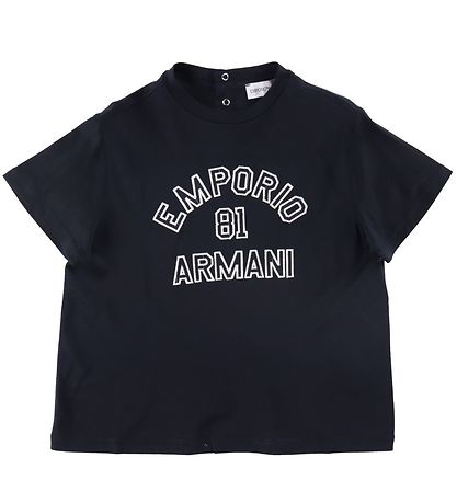 Emporio Armani T-shirt - Navy m. Hvid Emporio Armani T-shirt - Navy m. Hvid
