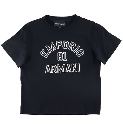 Emporio Armani T-shirt - Navy m. Hvid Emporio Armani T-shirt - Navy m. Hvid