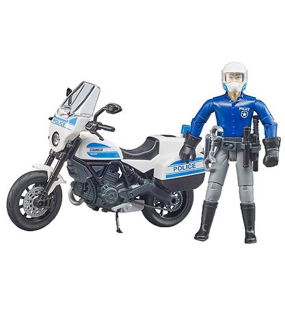 Bruder Figur m. Ducati Scrambler Politimotor... - bworld - 62731