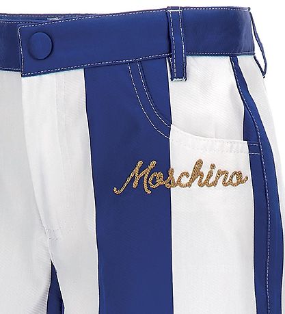 Moschino Shorts - Blå/Hvid Stribet Moschino Shorts - Blå/Hvid Stribet