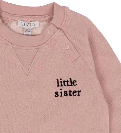 Livly Sweatshirt - Sibling - Dusty Mauve m. Little Sister
