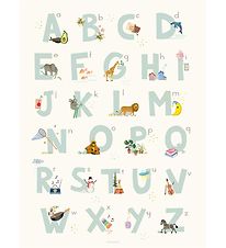 Vissevasse Plakat - 30x40 - Alphabet Blue English Vissevasse Plakat - 30x40 - Alphabet Blue English