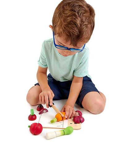 Tender Leaf Trælegetøj - Skærebræt med Grøntsager Tender Leaf Trælegetøj - Skærebræt med Grøntsager