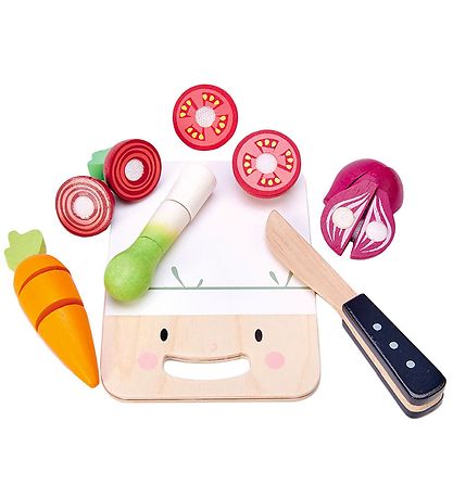 Tender Leaf Trælegetøj - Skærebræt med Grøntsager Tender Leaf Trælegetøj - Skærebræt med Grøntsager