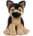 Peluche Living Nature - 17x7 cm - Chiot Berger Allemand - Noir/M