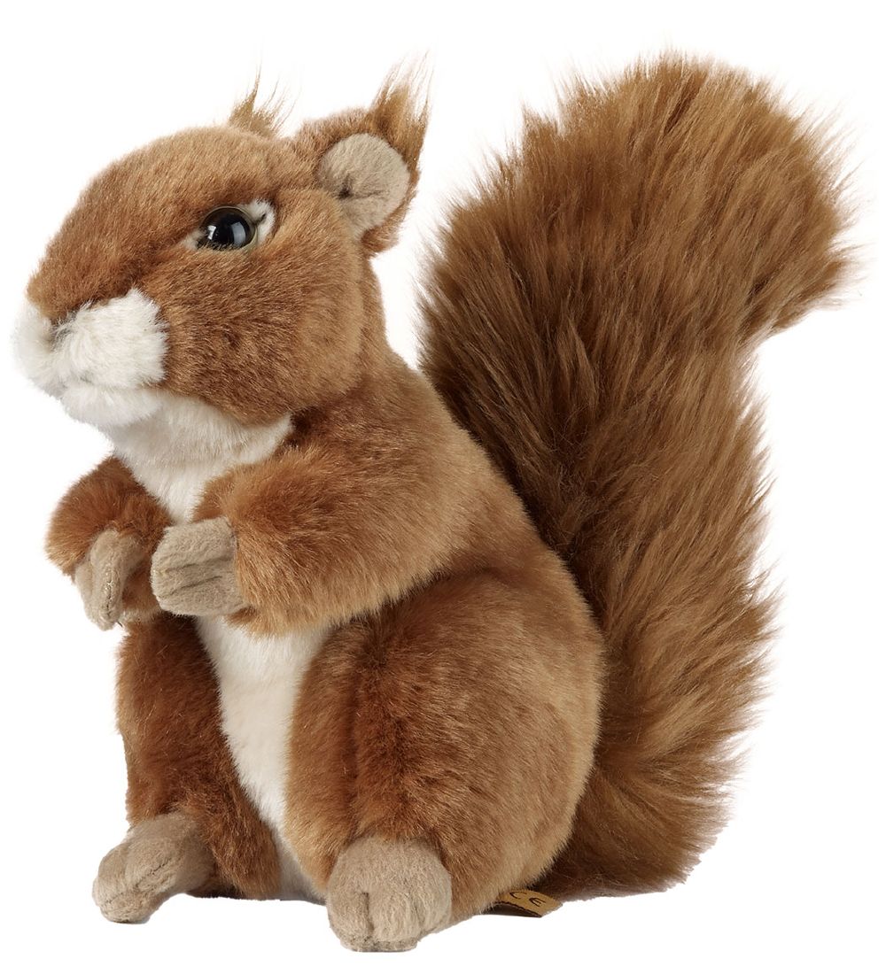 Living Nature Knuffel - 17x15 cm - Eekhoorn Large - Bruin - Living Nature - OneSize - Knuffels