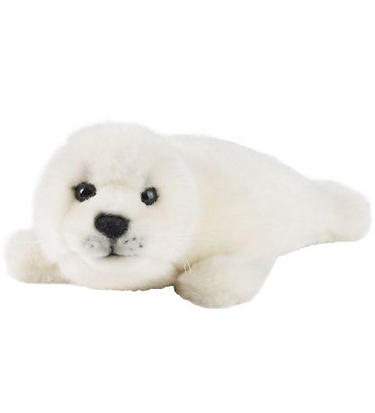 Living Nature Bamse - 20x6 cm - Sælhvalp - Off White