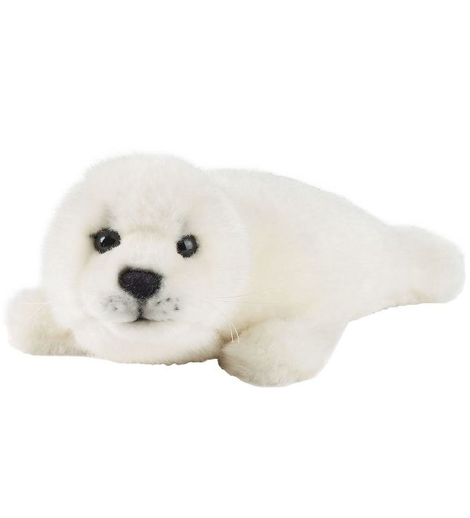 Living Nature Bamse - 20x6 cm - Sælhvalp - Off White