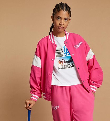 Champion Fashion Bomberjakke - Pink m. Hvid Champion Fashion Bomberjakke - Pink m. Hvid