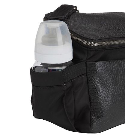 Storksak Kinderwagentasche - Leder - Alyssa - Black/Gunmetal