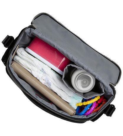 Storksak Kinderwagentasche - Leder - Alyssa - Black/Gunmetal