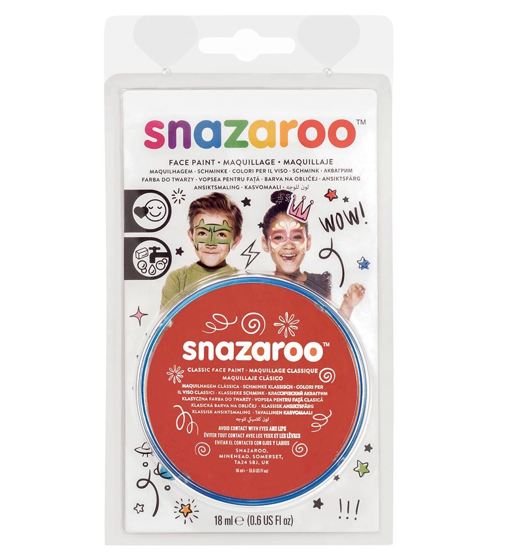 Snazaroo Kinderschminke - 18 ml - Leuchtendes Rot - Snazaroo - One Size - Schminke