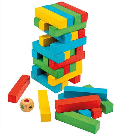 TACTIC Spil - Rainbow Tower - Wooden Classic TACTIC Spil - Rainbow Tower - Wooden Classic