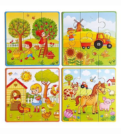 TACTIC Puslespil - My First Puzzle - 4x6 Brikker - On The Farm