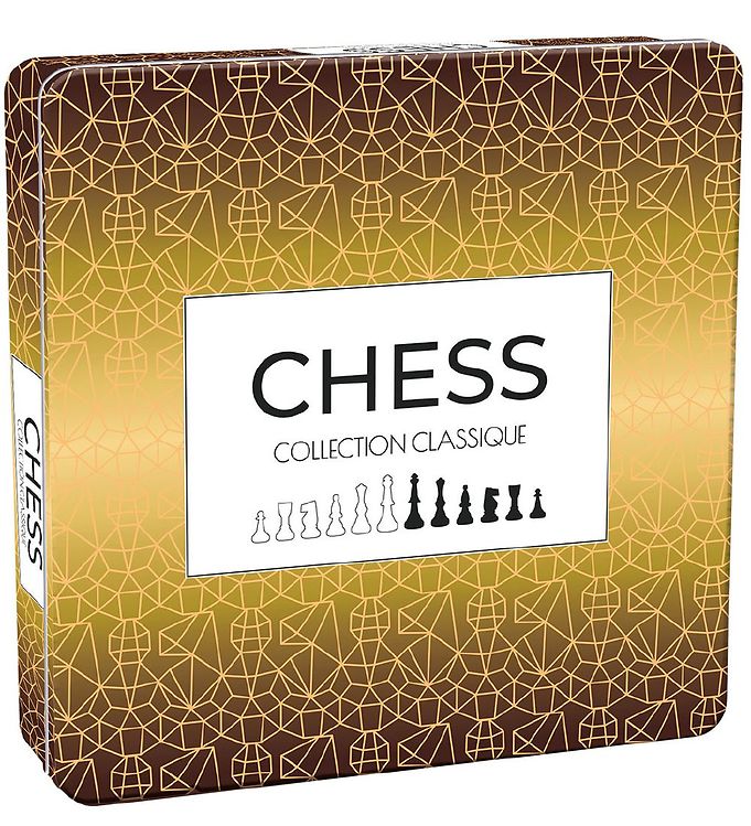 Tactic Collection Classique Skak i Træ Tin Box - 31x31cm