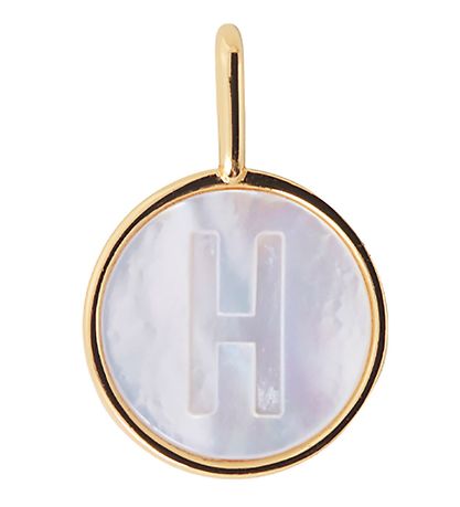 Design Letters Vedhæng Til Halskæde - H - Pearl Gold Design Letters Vedhæng Til Halskæde - H - Pearl Gold
