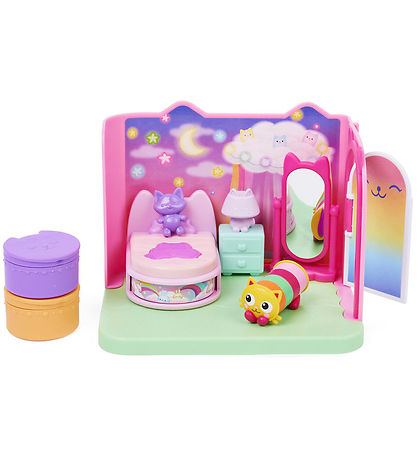 Gabby's Dollhouse Sæt - 8 Dele - Pillow Cat Sweet Dream Bedroom