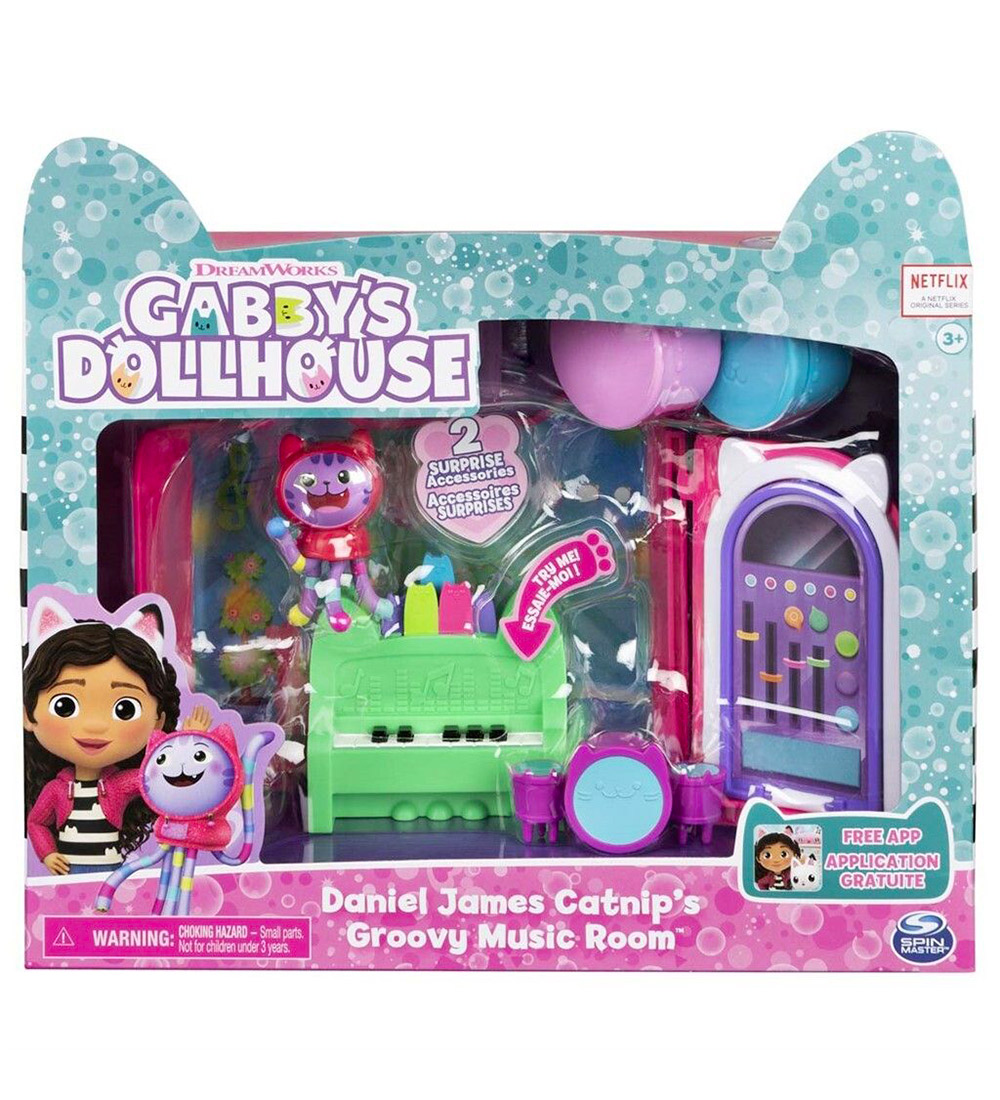 Gabby's Dollhouse Set - 8 Teile - Daniel James Katzenminze Groov - Gabby's Dollhouse - One Size - Puppenzubehör