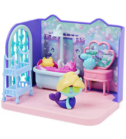 Gabby's Dollhouse Sæt - 8 Dele - Mercat Primp & Pamper Bathroom