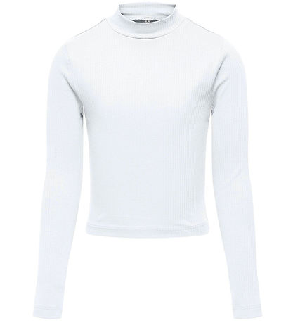 Kids Only Bluse - KogLinea - Rib - Bright White