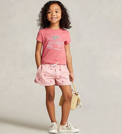 Polo Ralph Lauren Shorts - Cottage - Rosa m. Jordbær
