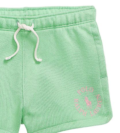 Polo Ralph Lauren Sweatshorts - Longwood - Lysegrøn m. Rosa