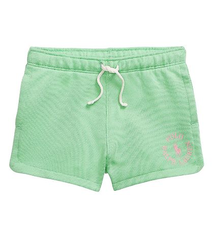 Polo Ralph Lauren Sweatshorts - Longwood - Lysegrøn m. Rosa Polo Ralph Lauren Sweatshorts - Longwood - Lysegrøn m. Rosa