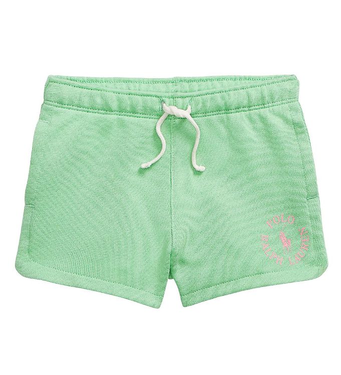 Polo Ralph Lauren Sweatshorts - Longwood - Lysegrøn m. Rosa
