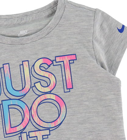 Nike T-shirt - Gråmeleret m. Print
