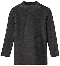 Name It Bluse - NmfRota - Sort m. Sølvglimmer Name It Bluse - NmfRota - Sort m. Sølvglimmer