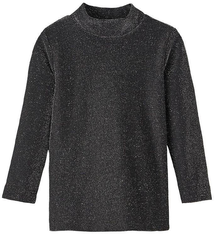 Name It Bluse - NmfRota - Sort m. Sølvglimmer