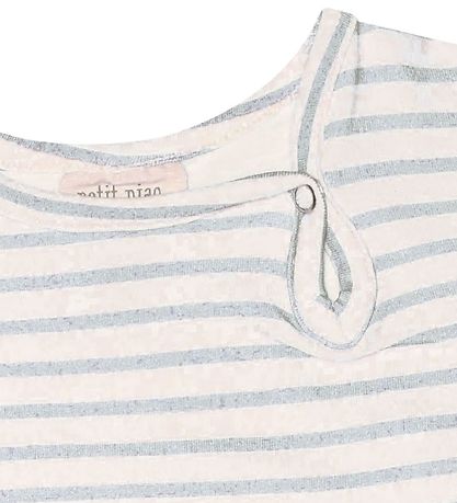 Petit Piao Body k/æ - Printed - Pearl Blue/Offwhite
