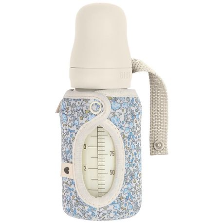 BIBS X Liberty Flaske Etui - Lille - 110 ml - Blomster - Ivory