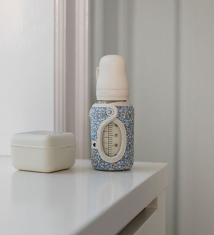 BIBS X Liberty Flaske Etui - Lille - 110 ml - Blomster - Ivory