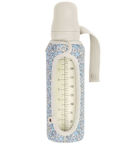 BIBS X Liberty Flaske Etui - Stor - 225 ml - Blomster - Ivory