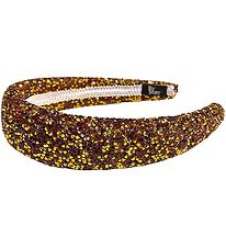 By Stær Hairband - Linen - Glitter - Red/Gold By Stær Hairband - Linen - Glitter - Red/Gold