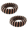 By Stær Elastic Hair Bands - 3-Pack - Ea - Striped Black/Pink