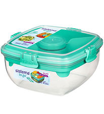 Sistema Madkasse m. Tilbehør - Salad - 1,1 L - Turkis Sistema Madkasse m. Tilbehør - Salad - 1,1 L - Turkis