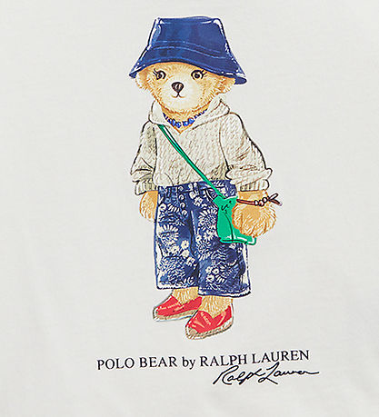 Polo Ralph Lauren T-shirt - Sa - Gråhvid m. Bamse