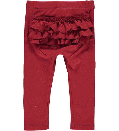 Müsli Leggings - Pointel Pants Baby - Berry Red Müsli Leggings - Pointel Pants Baby - Berry Red