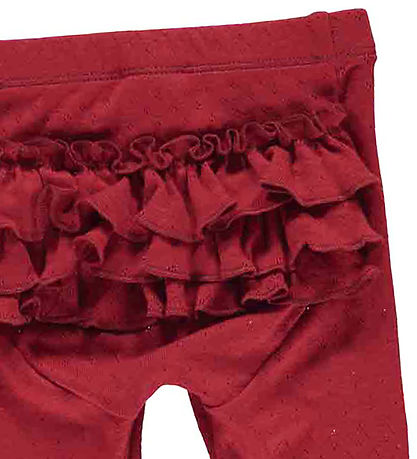 Müsli Leggings - Pointel Pants Baby - Berry Red Müsli Leggings - Pointel Pants Baby - Berry Red
