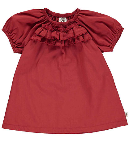 Müsli Kjole - Poplin - Berry Red Müsli Kjole - Poplin - Berry Red