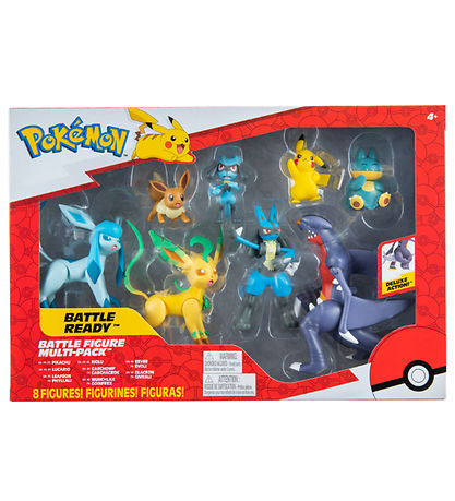 Pokémon Fígúrur - 8 Pakki - Bardagamynd - Pikachu/Lucari