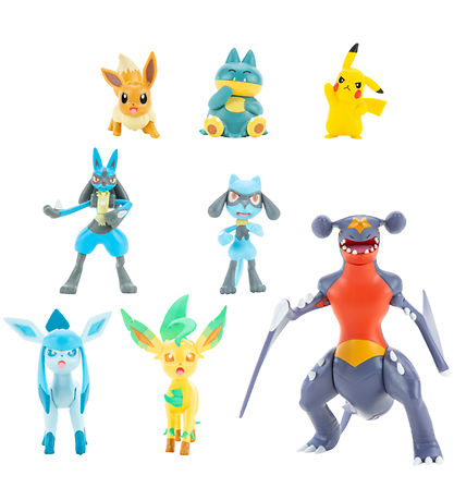 Pokémon Fígúrur - 8 Pakki - Bardagamynd - Pikachu/Lucari