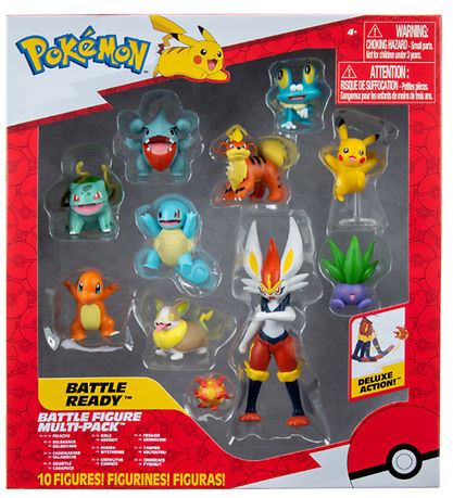 Pokémon Figur - 10-pak - Battle Figure - Pikachu/Bulba