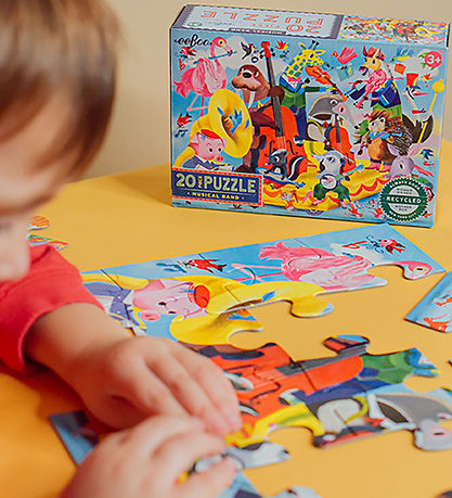 Eeboo Puslespil - 20 Brikker - 28x38 cm - Bandet Spiller Eeboo Puslespil - 20 Brikker - 28x38 cm - Bandet Spiller