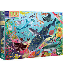 Eeboo Puslespil - 100 Brikker - 45,7x68,5 cm - Hajer i Dybet Eeboo Puslespil - 100 Brikker - 45,7x68,5 cm - Hajer i Dybet