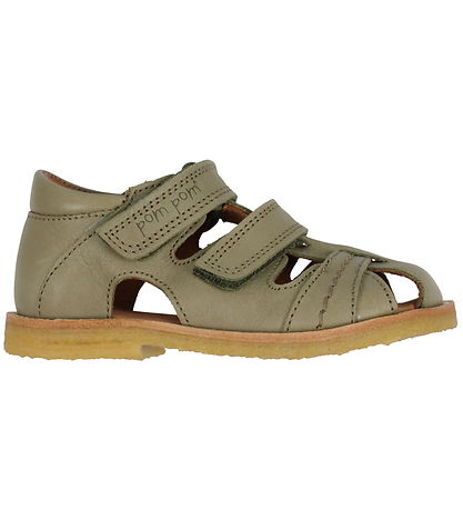 Pom Pom Sandaler - Rub Sole Two - Dusty Olive Pom Pom Sandaler - Rub Sole Two - Dusty Olive