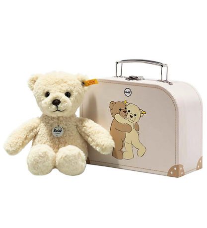 Steiff Bamse - 21 cm. - Mila Teddy Bear - In Suitcase - Vanilla Steiff Bamse - 21 cm. - Mila Teddy Bear - In Suitcase - Vanilla